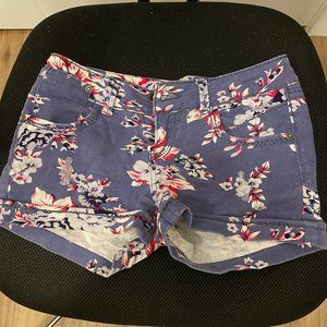 floral denim shorts